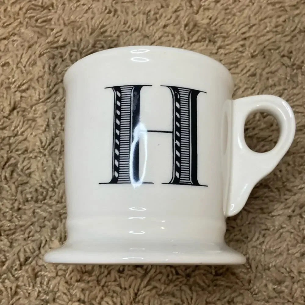 Anthropologie Monogram Mug Cup Letter H